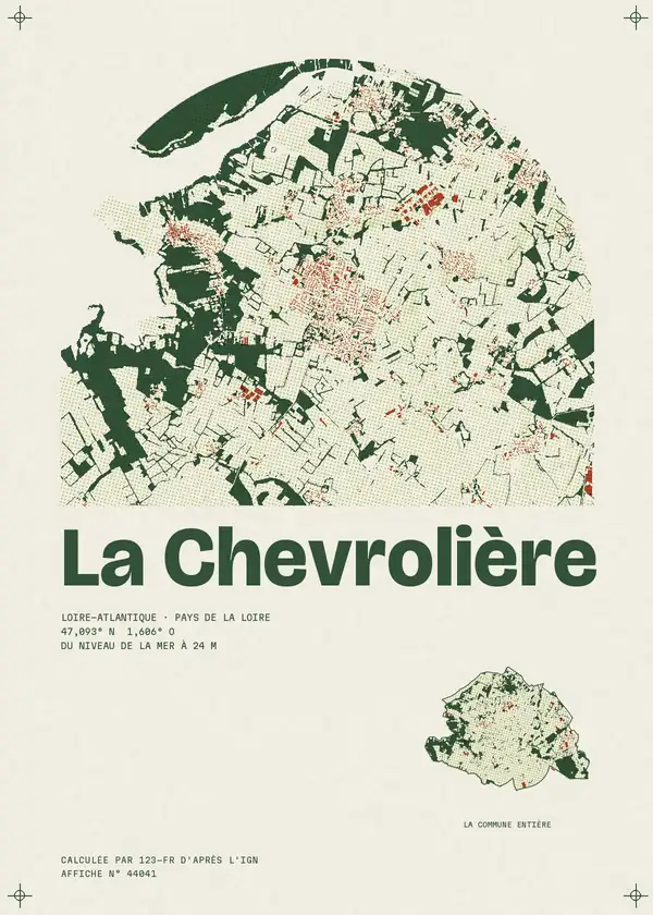 Affiche de La Chevrolière, calculée par 123-fr d'après l'IGN