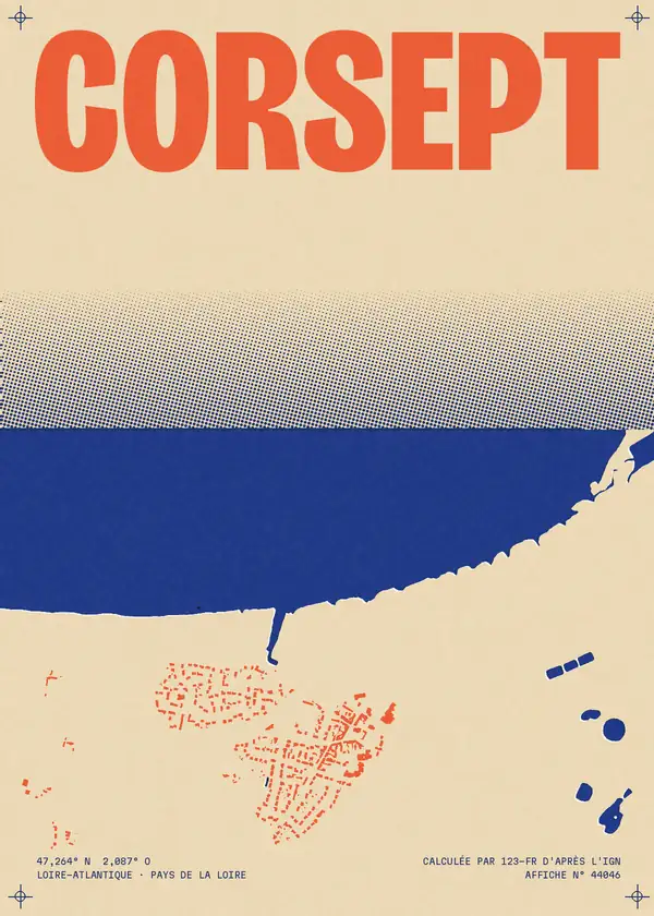 Affiche de Corsept, calculée par 123-fr d'après l'IGN