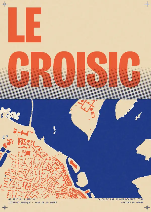 Affiche de Le Croisic, calculée par 123-fr d'après l'IGN