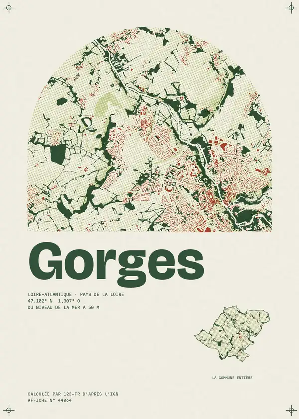 Affiche de Gorges, calculée par 123-fr d'après l'IGN