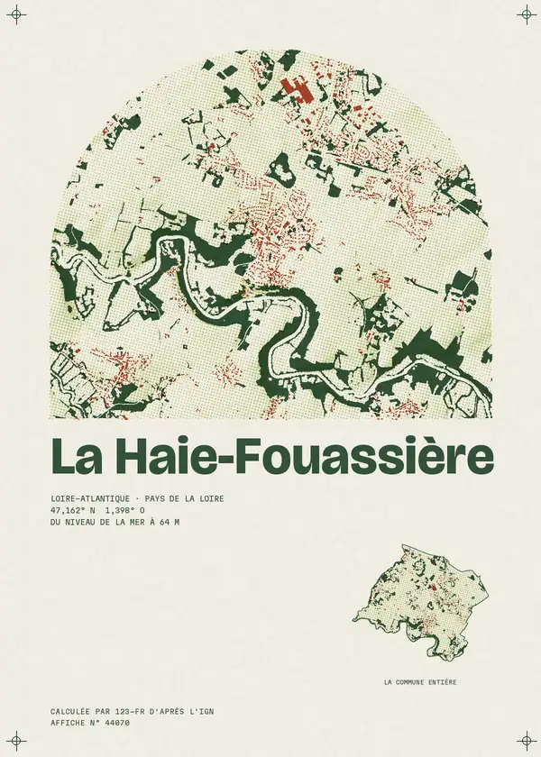 Affiche de La Haie-Fouassière, calculée par 123-fr d'après l'IGN