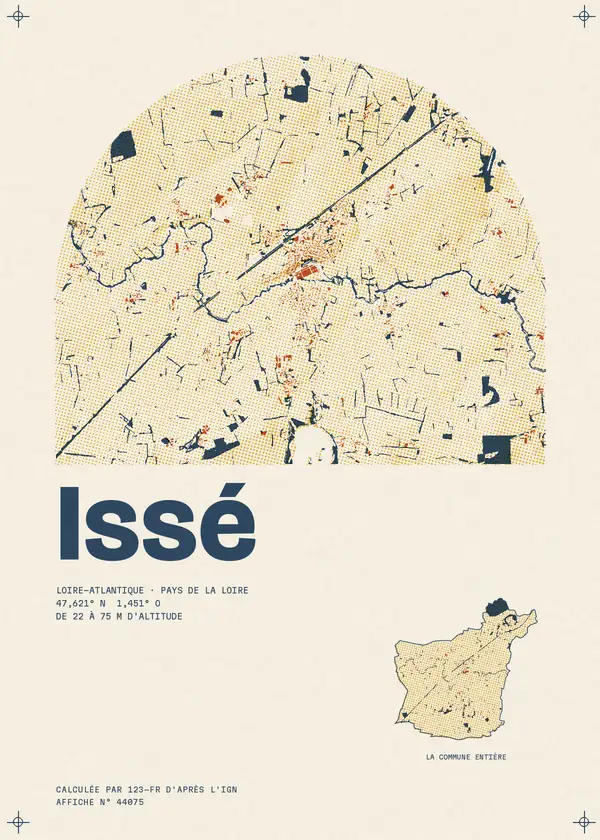 Affiche de Issé, calculée par 123-fr d'après l'IGN