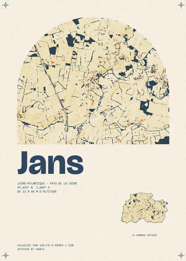 Affiche de Jans, calculée par 123-fr d'après l'IGN