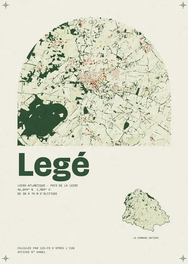 Affiche de Legé, calculée par 123-fr d'après l'IGN