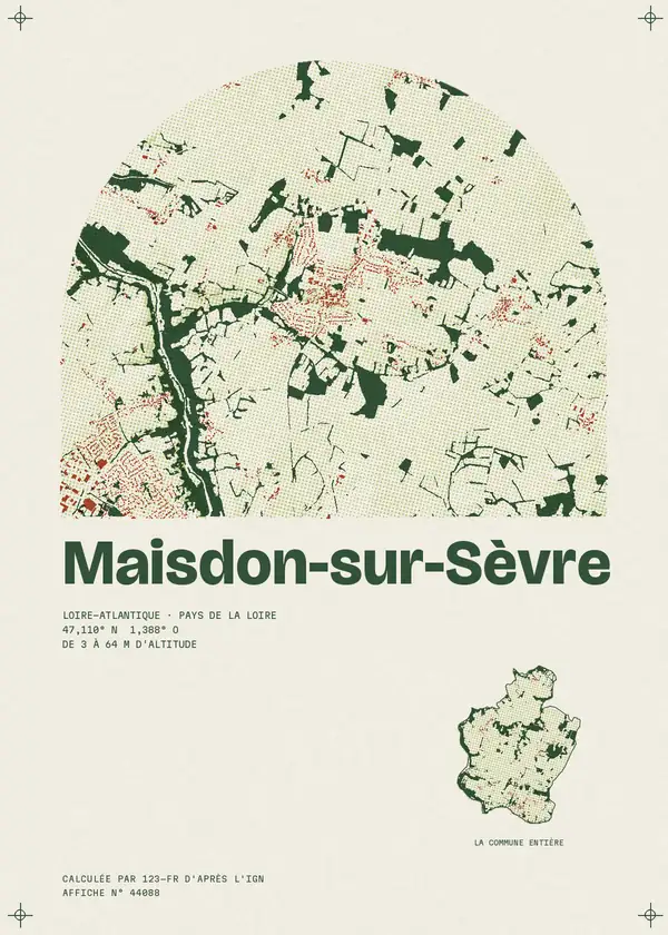 Affiche de Maisdon-sur-Sèvre, calculée par 123-fr d'après l'IGN