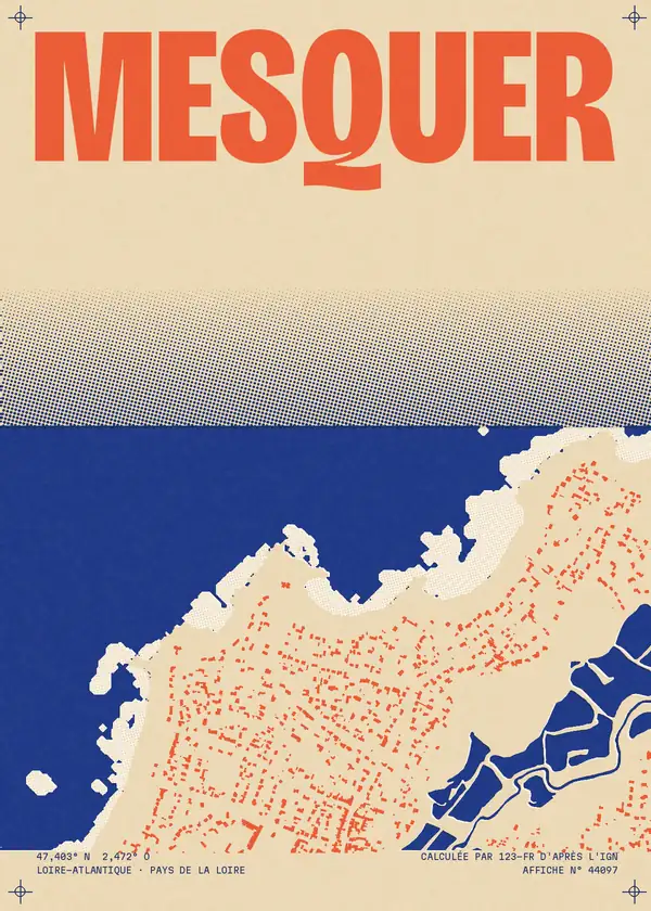 Affiche de Mesquer, calculée par 123-fr d'après l'IGN