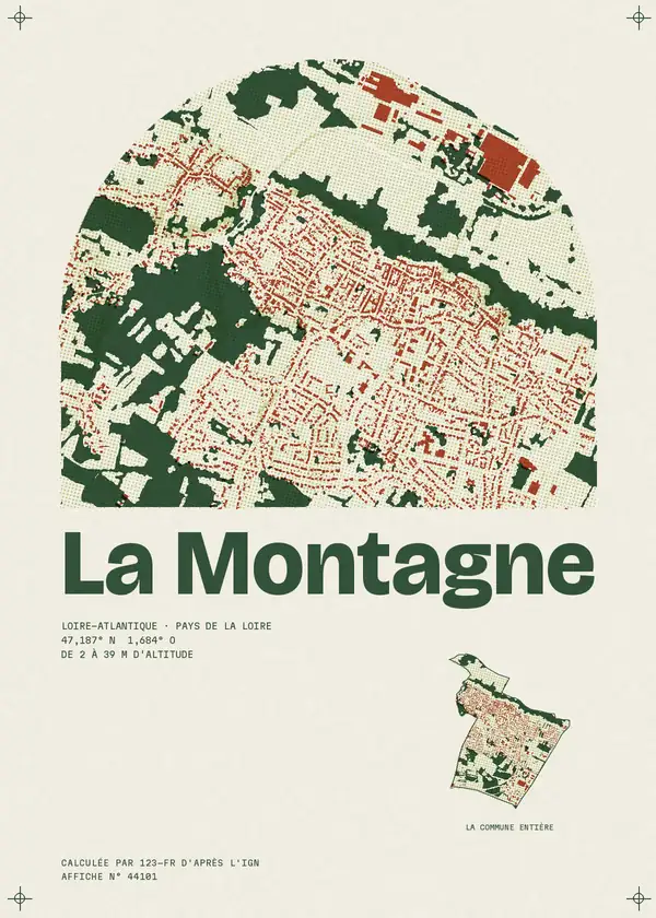 Affiche de La Montagne, calculée par 123-fr d'après l'IGN