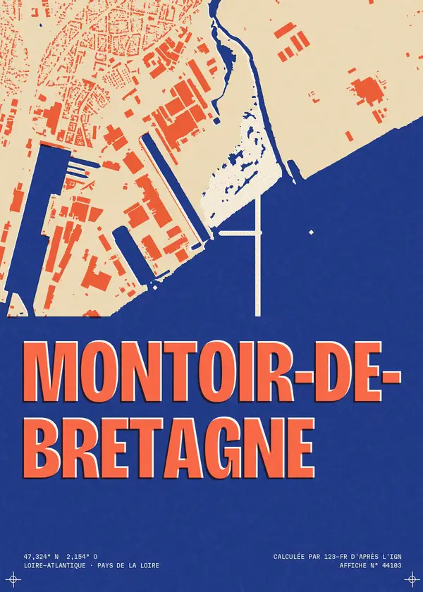 Affiche de Montoir-de-Bretagne, calculée par 123-fr d'après l'IGN