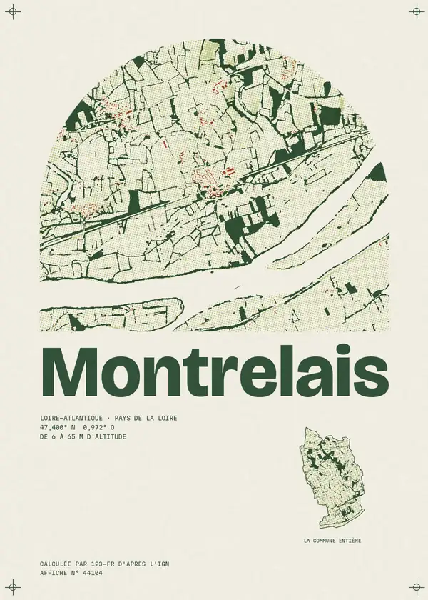 Affiche de Montrelais, calculée par 123-fr d'après l'IGN