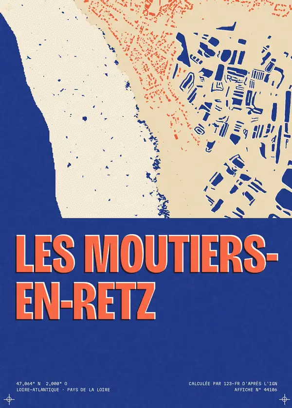 Affiche de Les Moutiers-en-Retz, calculée par 123-fr d'après l'IGN