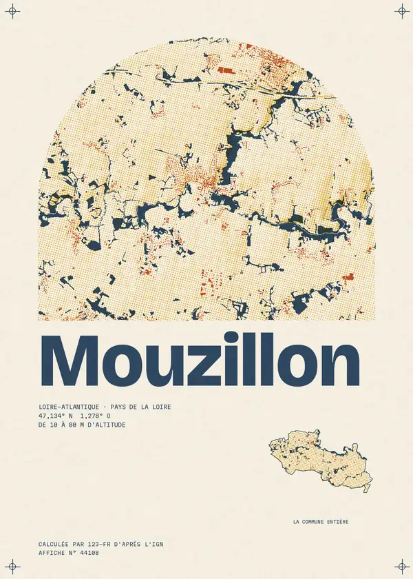Affiche de Mouzillon, calculée par 123-fr d'après l'IGN