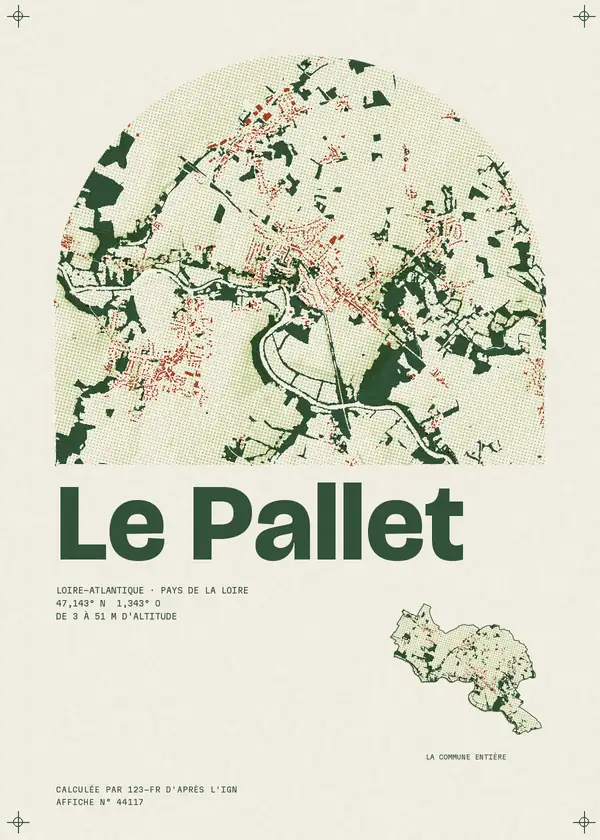 Affiche de Le Pallet, calculée par 123-fr d'après l'IGN