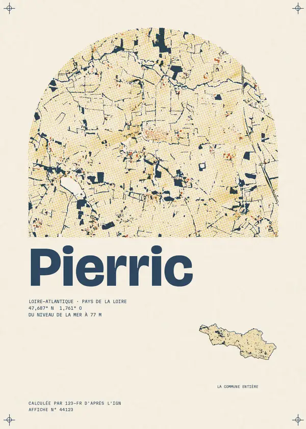 Affiche de Pierric, calculée par 123-fr d'après l'IGN