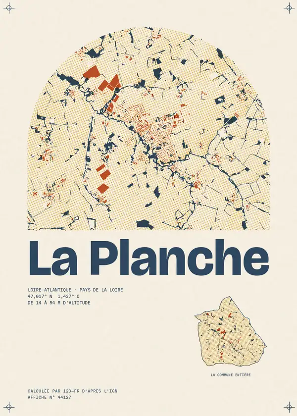 Affiche de La Planche, calculée par 123-fr d'après l'IGN