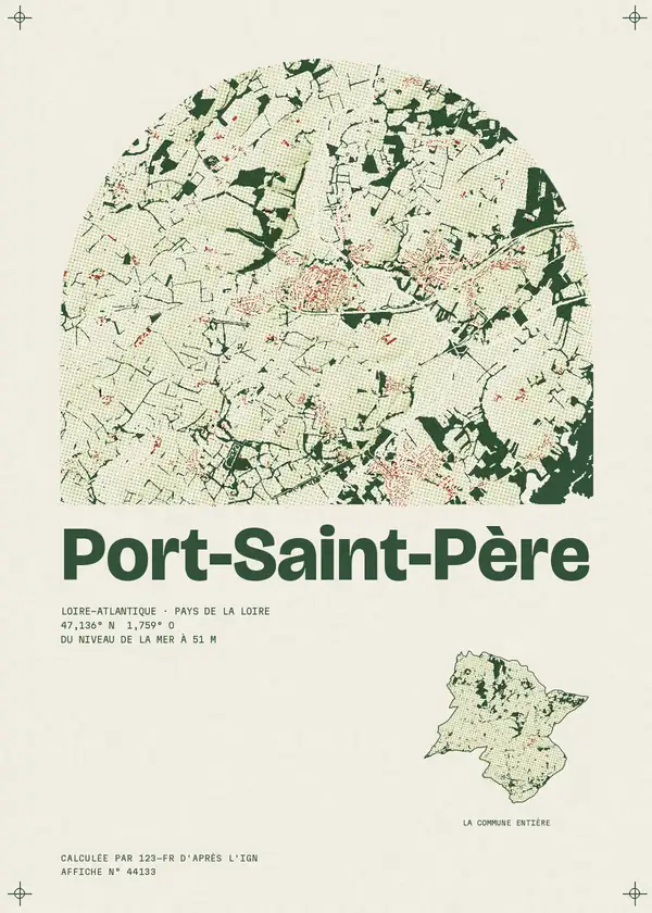 Affiche de Port-Saint-Père, calculée par 123-fr d'après l'IGN