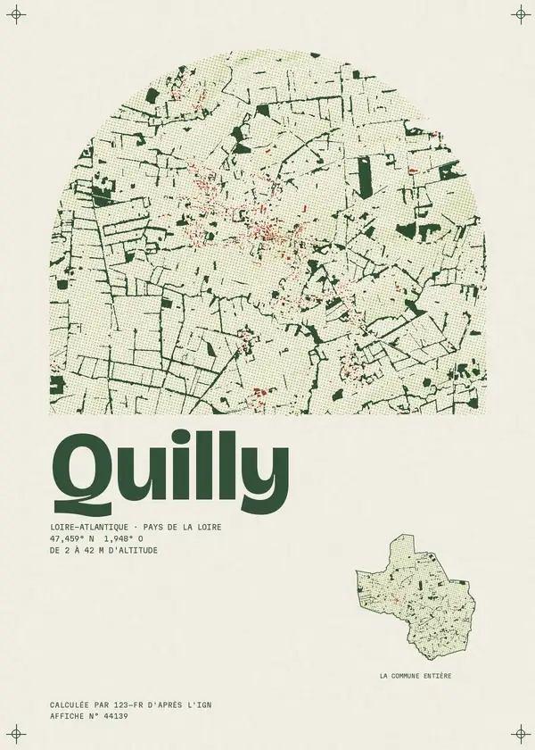 Affiche de Quilly, calculée par 123-fr d'après l'IGN