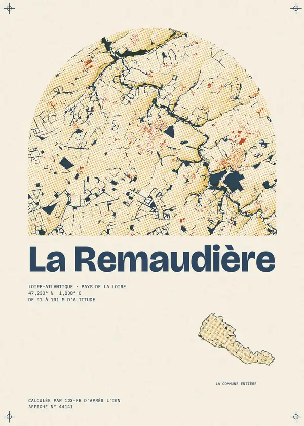 Affiche de La Remaudière, calculée par 123-fr d'après l'IGN