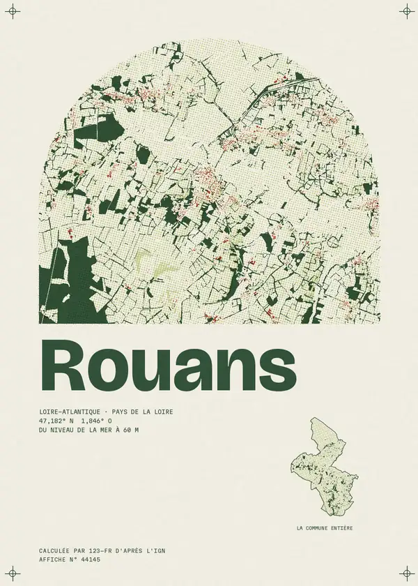 Affiche de Rouans, calculée par 123-fr d'après l'IGN