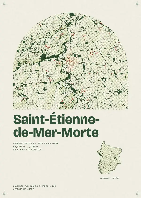 Affiche de Saint-Étienne-de-Mer-Morte, calculée par 123-fr d'après l'IGN