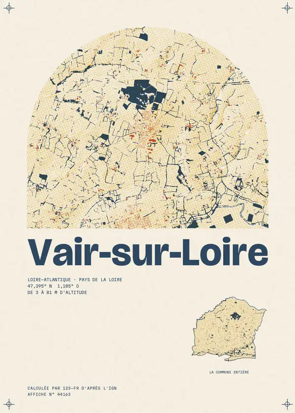 Affiche de Vair-sur-Loire, calculée par 123-fr d'après l'IGN