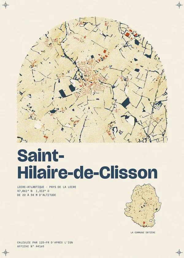 Affiche de Saint-Hilaire-de-Clisson, calculée par 123-fr d'après l'IGN