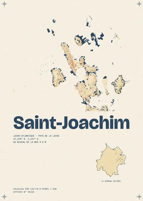 Affiche de Saint-Joachim, calculée par 123-fr d'après l'IGN