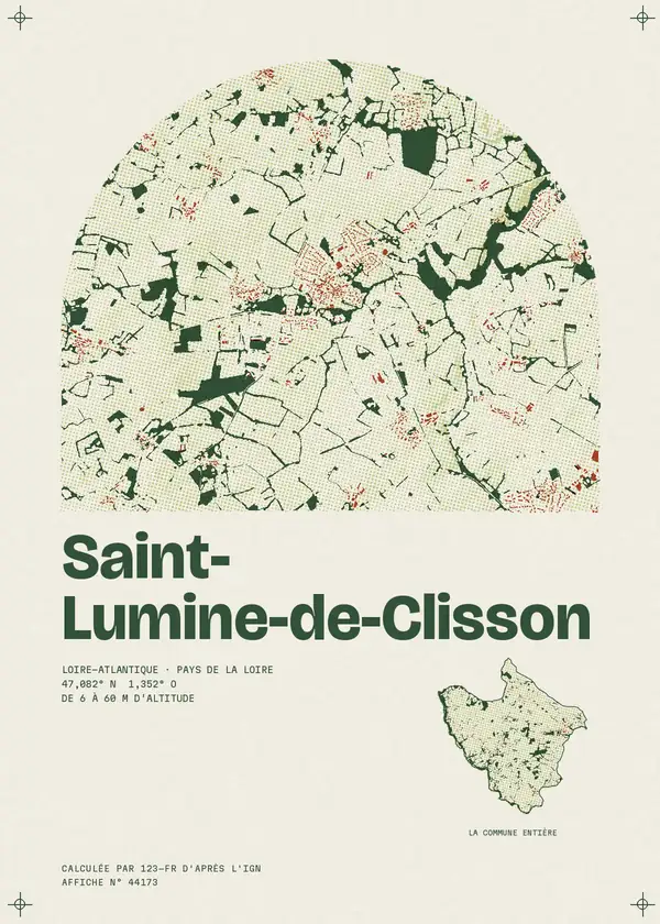 Affiche de Saint-Lumine-de-Clisson, calculée par 123-fr d'après l'IGN