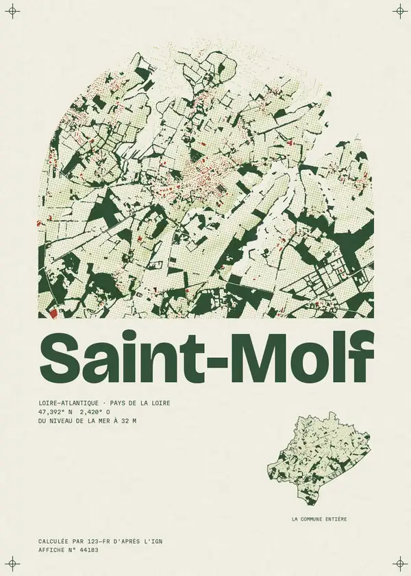 Affiche de Saint-Molf, calculée par 123-fr d'après l'IGN