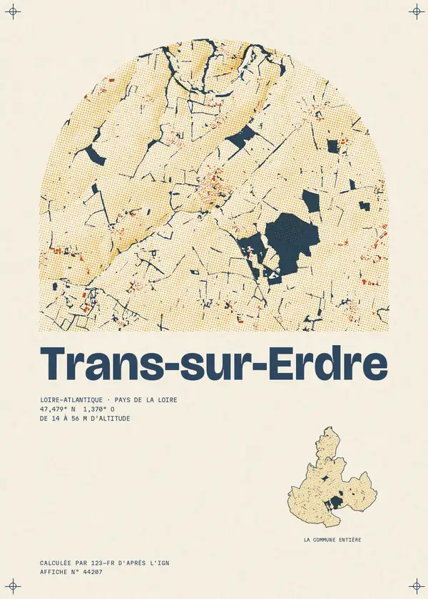 Affiche de Trans-sur-Erdre, calculée par 123-fr d'après l'IGN