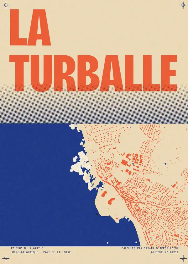 Affiche de La Turballe, calculée par 123-fr d'après l'IGN