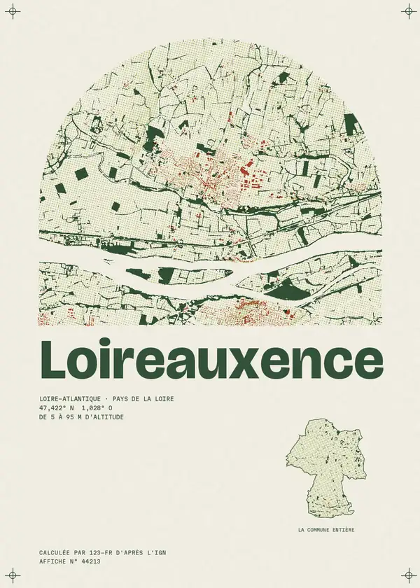 Affiche de Loireauxence, calculée par 123-fr d'après l'IGN