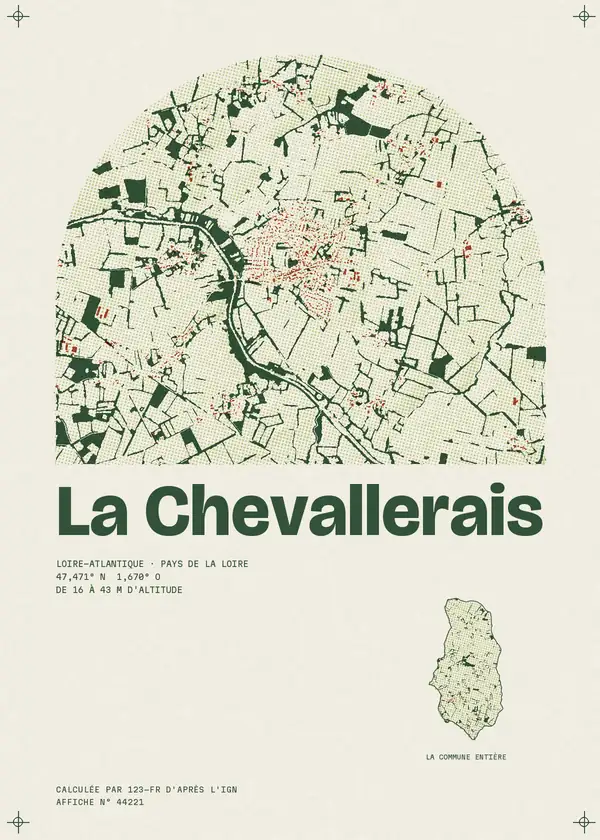 Affiche de La Chevallerais, calculée par 123-fr d'après l'IGN