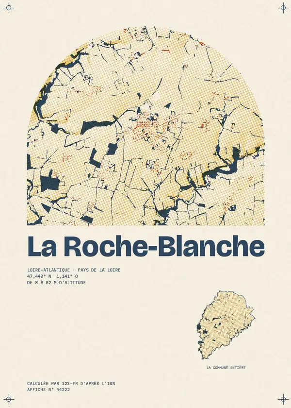 Affiche de La Roche-Blanche, calculée par 123-fr d'après l'IGN