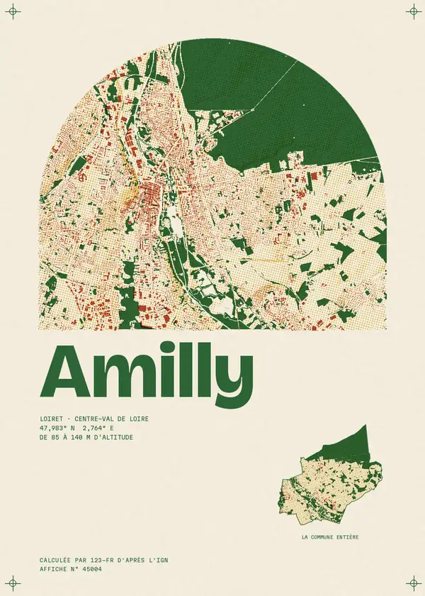 Affiche de Amilly, calculée par 123-fr d'après l'IGN