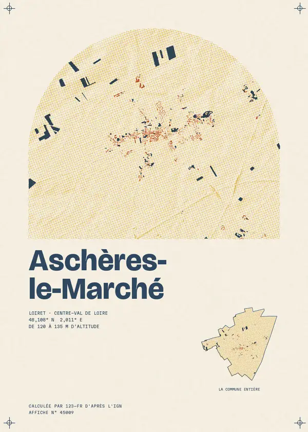 Affiche de Aschères-le-Marché, calculée par 123-fr d'après l'IGN