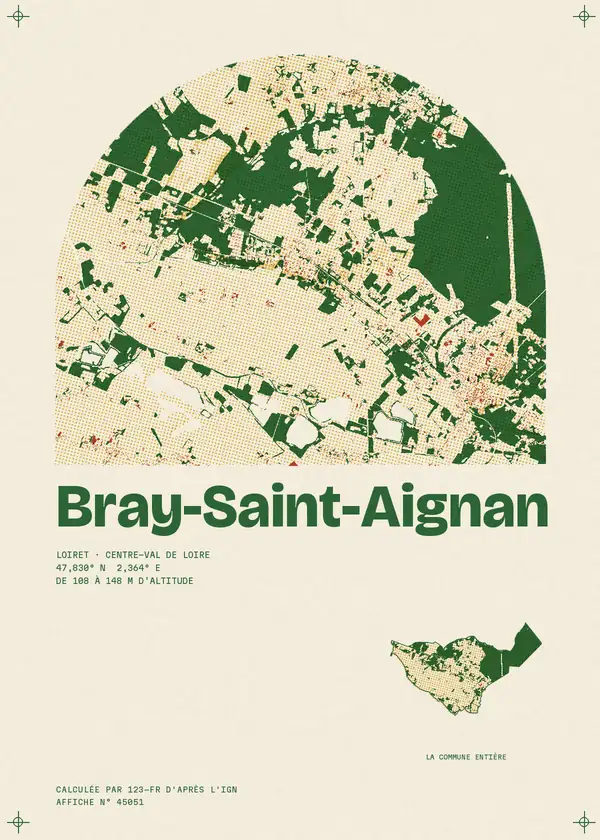 Affiche de Bray-Saint-Aignan, calculée par 123-fr d'après l'IGN