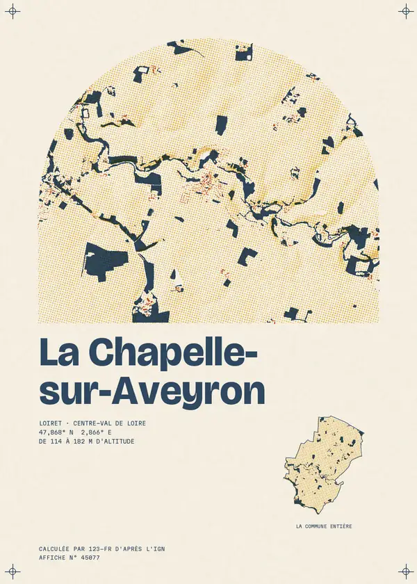 Affiche de La Chapelle-sur-Aveyron, calculée par 123-fr d'après l'IGN