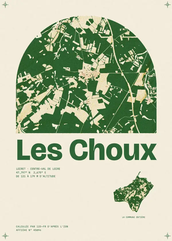 Affiche de Les Choux, calculée par 123-fr d'après l'IGN