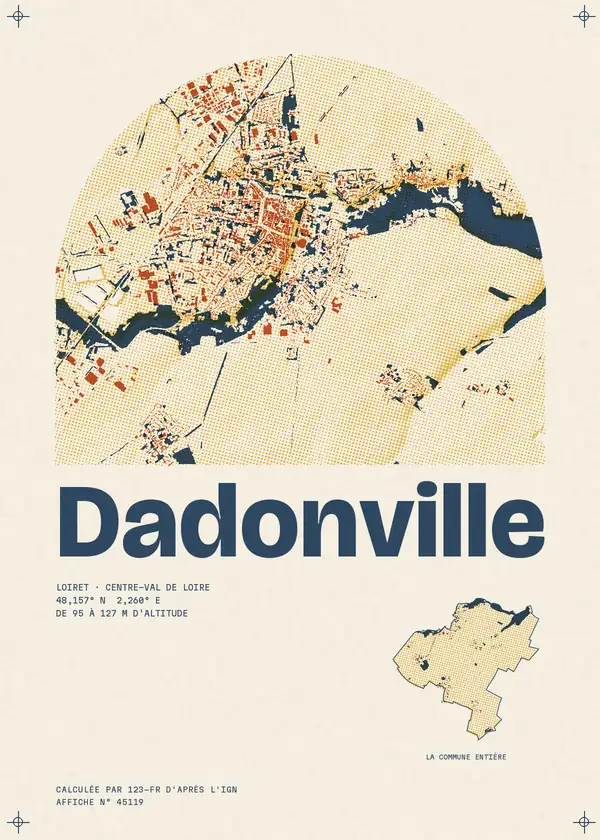 Affiche de Dadonville, calculée par 123-fr d'après l'IGN