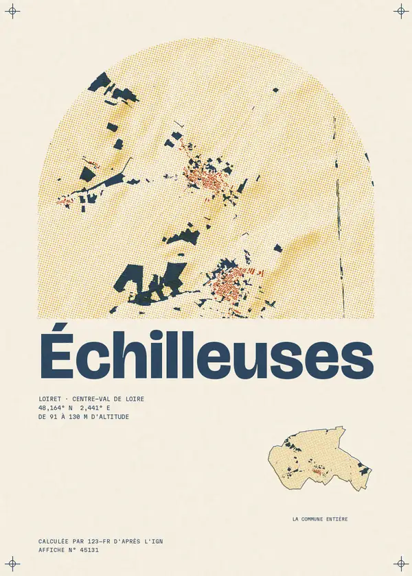Affiche de Échilleuses, calculée par 123-fr d'après l'IGN