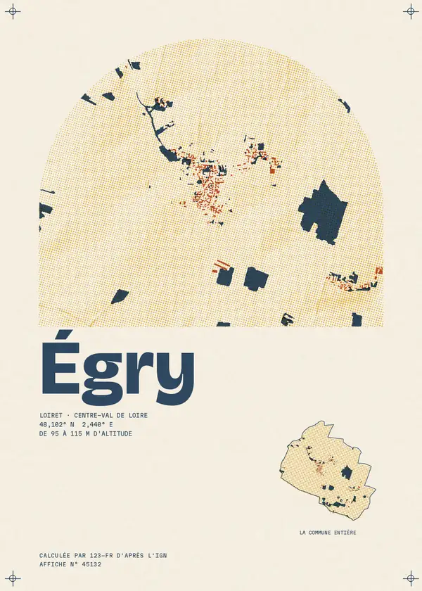 Affiche de Égry, calculée par 123-fr d'après l'IGN