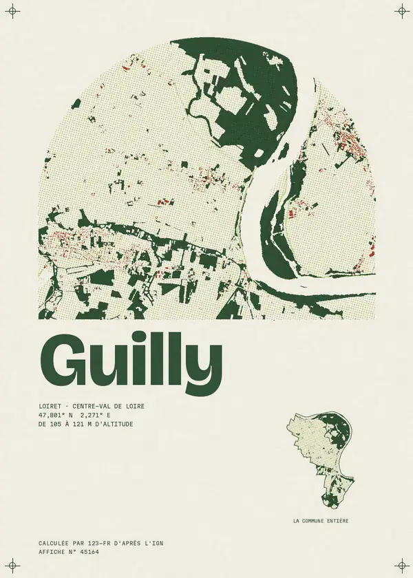 Affiche de Guilly, calculée par 123-fr d'après l'IGN