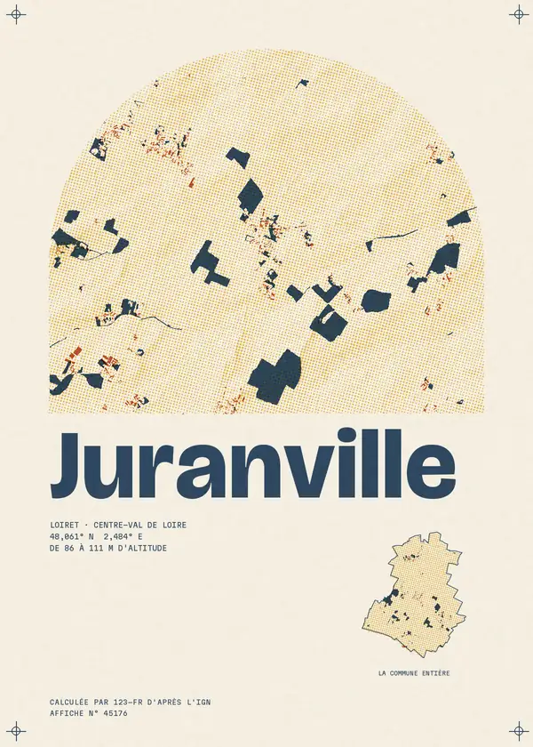 Affiche de Juranville, calculée par 123-fr d'après l'IGN
