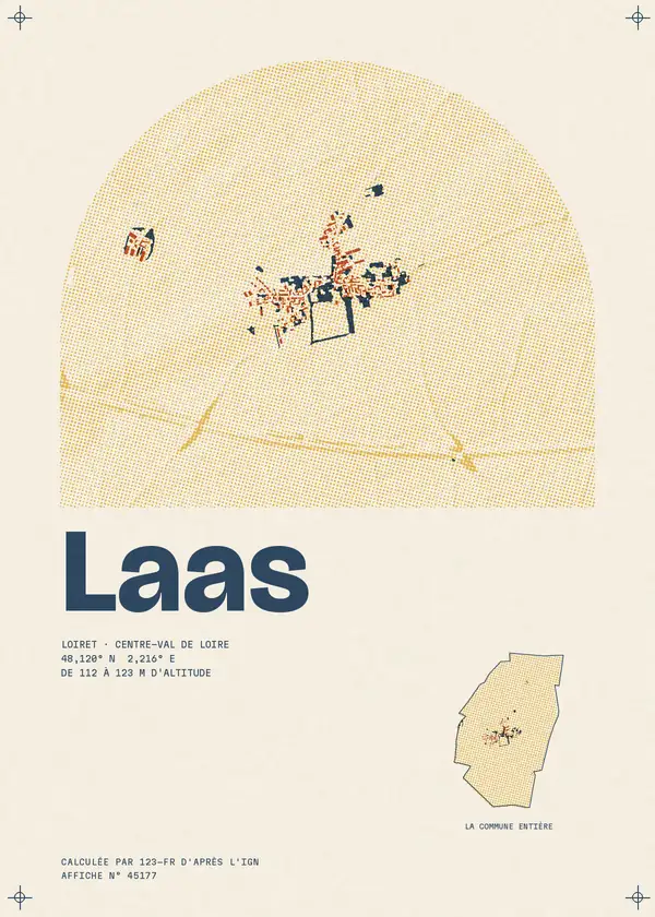 Affiche de Laas, calculée par 123-fr d'après l'IGN