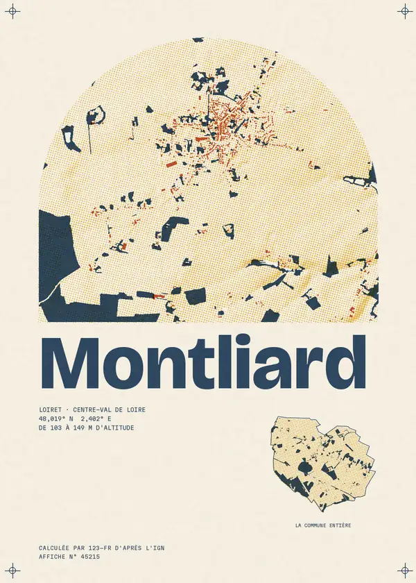 Affiche de Montliard, calculée par 123-fr d'après l'IGN