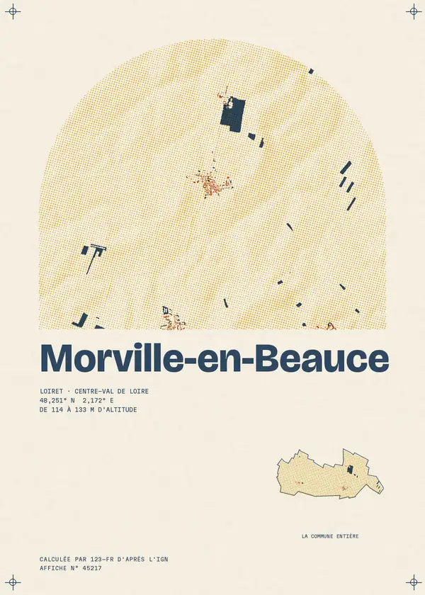 Affiche de Morville-en-Beauce, calculée par 123-fr d'après l'IGN
