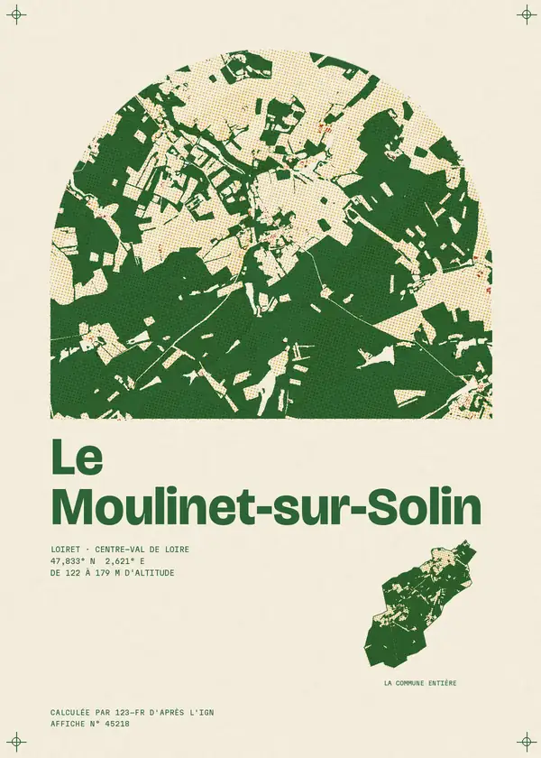 Affiche de Le Moulinet-sur-Solin, calculée par 123-fr d'après l'IGN
