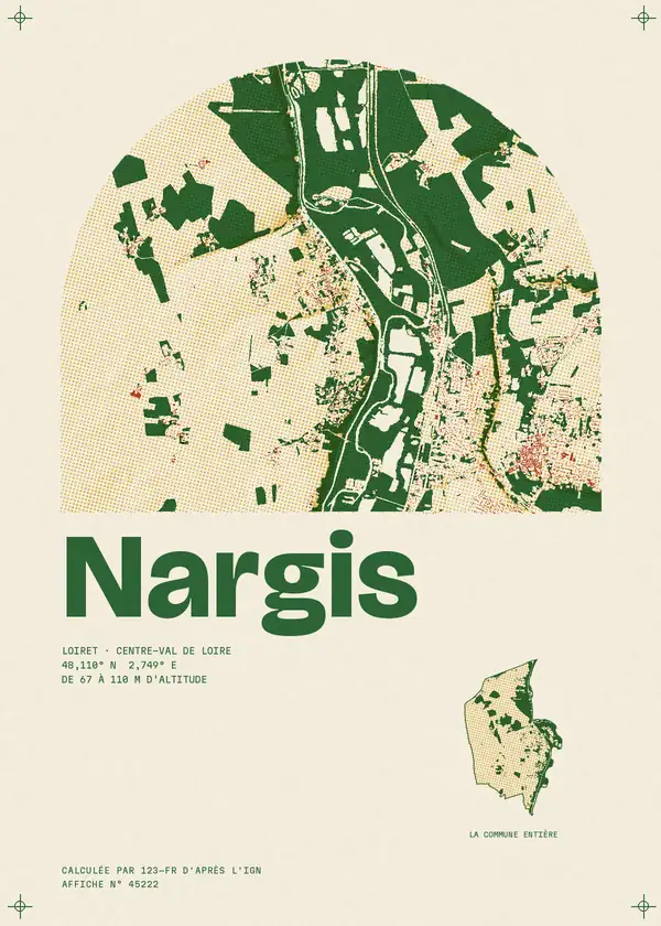 Affiche de Nargis, calculée par 123-fr d'après l'IGN