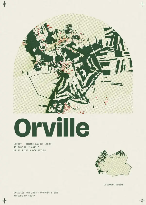 Affiche de Orville, calculée par 123-fr d'après l'IGN