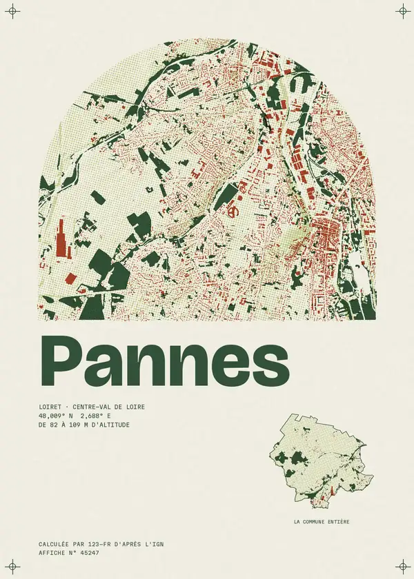 Affiche de Pannes, calculée par 123-fr d'après l'IGN